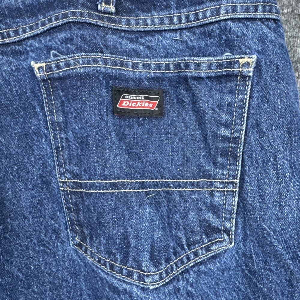 Genuine Dickies Mens Washed Denim Short Loose‎ Fit Carpenter Skater 42x14 - Picture 4 of 6
